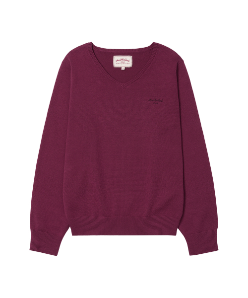 Classic Regular V-Neck Knit Purple thumbnail 8