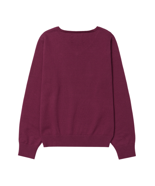 Classic Regular V-Neck Knit Purple thumbnail 9