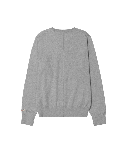 Classic Regular U-Neck Knit, Grey thumbnail 8