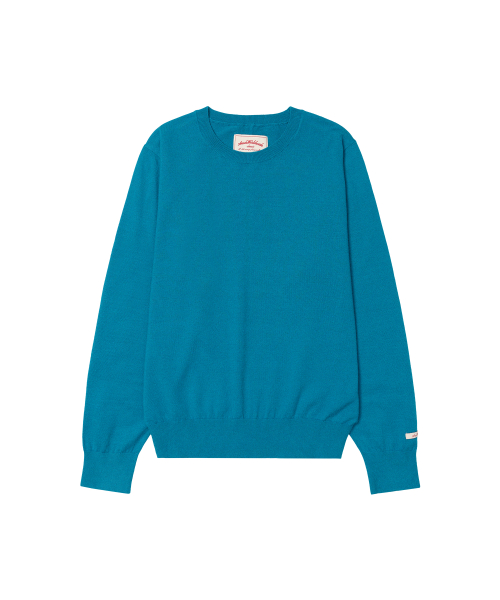 Classic Regular U-Neck Knit Blue thumbnail 8