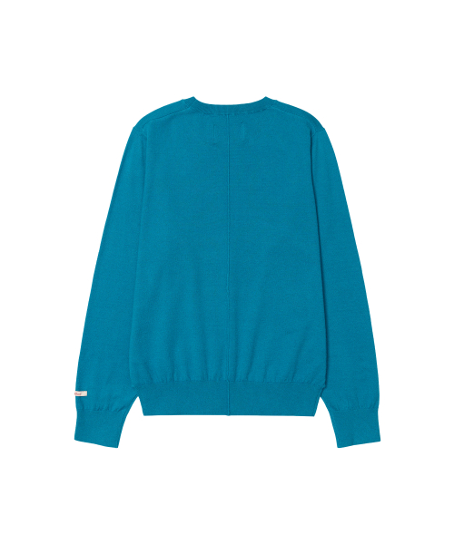 Classic Regular U-Neck Knit Blue thumbnail 9
