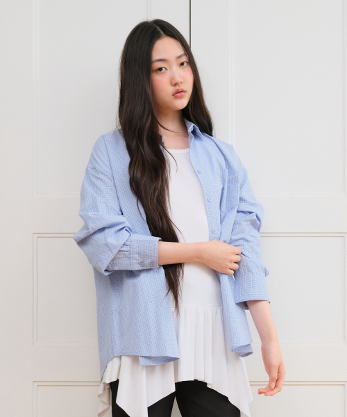 Classic Boyfriend Shirts Blue thumbnail 6