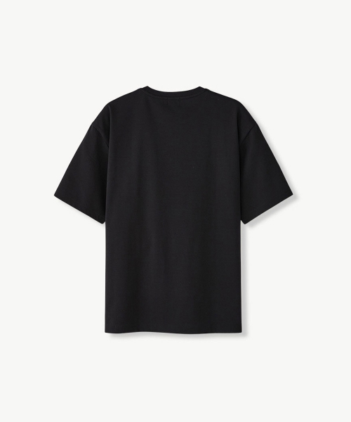 Supima Cotton Pocket T Shirt_Black (Oversized Fit)_STSVB82OSB thumbnail 4
