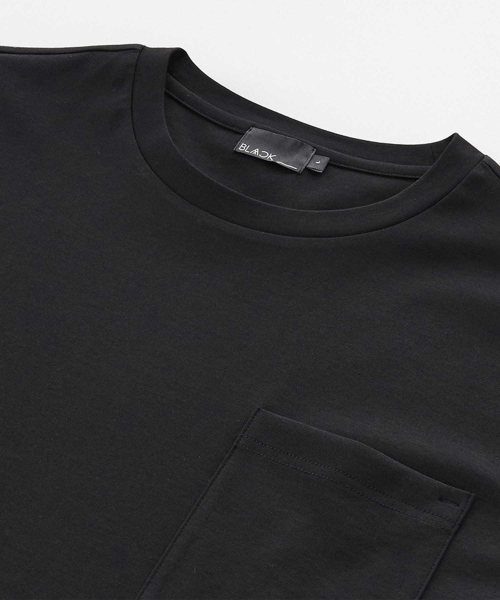 Supima Cotton Pocket T Shirt_Black (Oversized Fit)_STSVB82OSB thumbnail 6