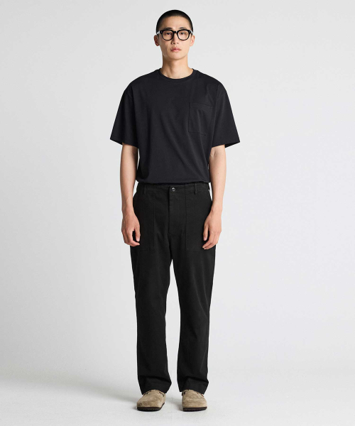 Supima Cotton Pocket T Shirt_Black (Oversized Fit)_STSVB82OSB thumbnail 2