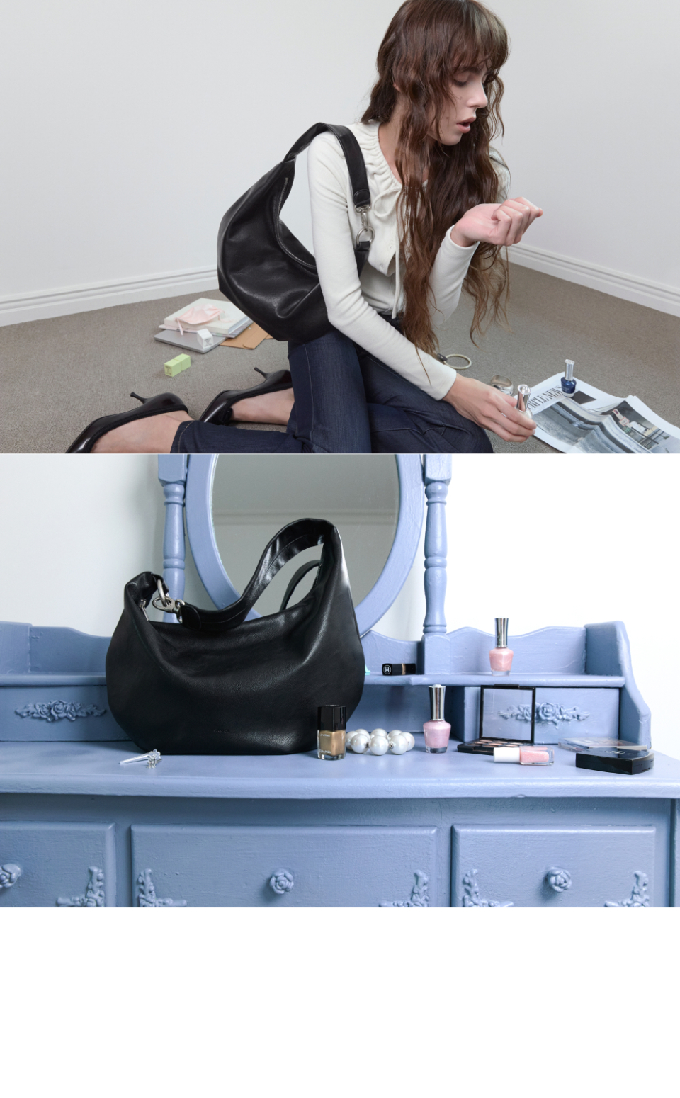 MAUVE BAG - 2 COLORS BLACK