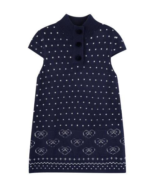 Lovely Vintage Knit Dress_Navy