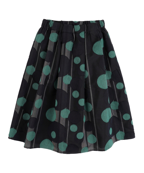 Vintage Dot Midi Skirt_Mint