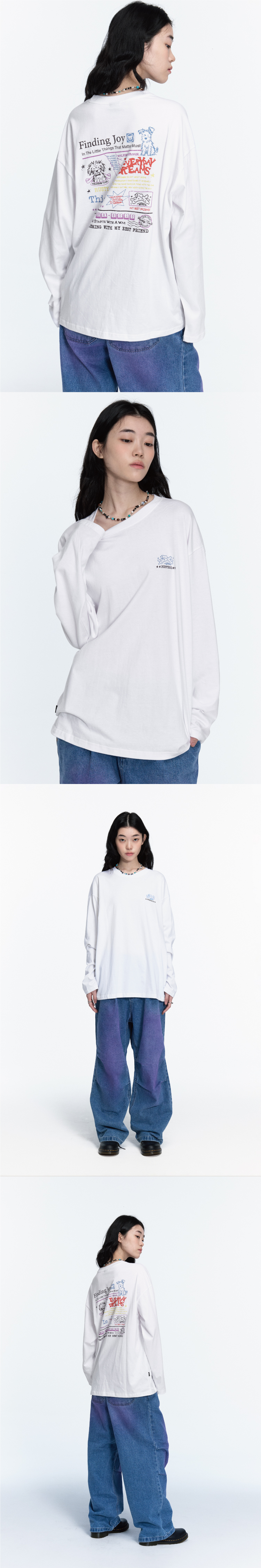 FINDING LONG SLEEVE - 2 COLORS WHITE