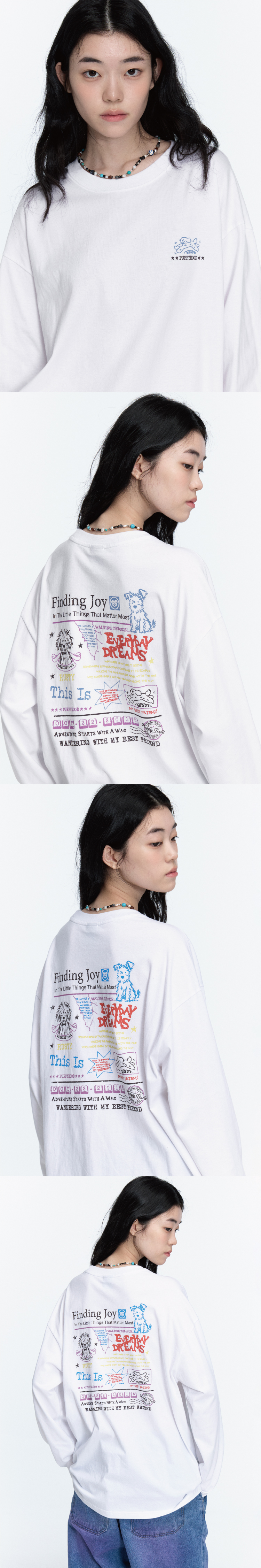 FINDING LONG SLEEVE - 2 COLORS WHITE
