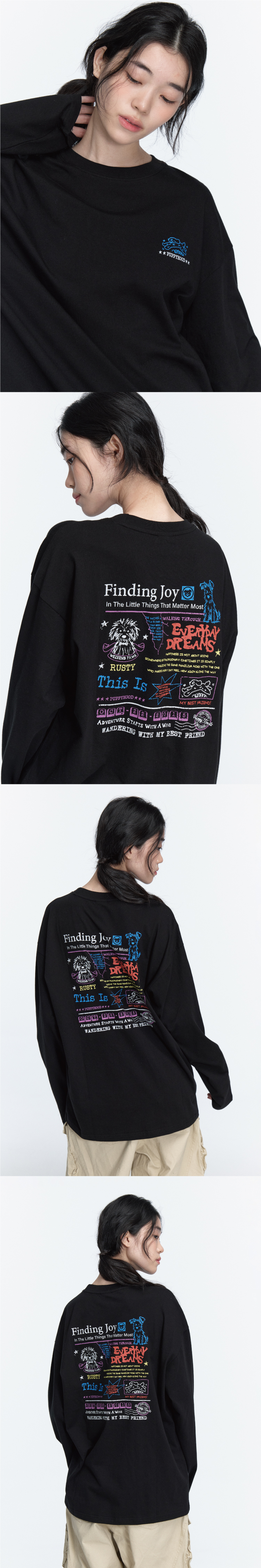 FINDING LONG SLEEVE - 2 COLORS BLACK