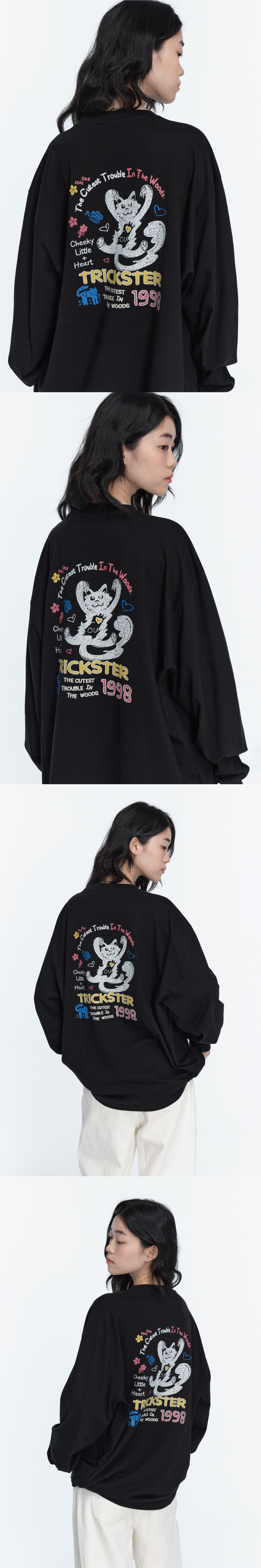 CAT LONG SLEEVE - 2 COLORS BLACK