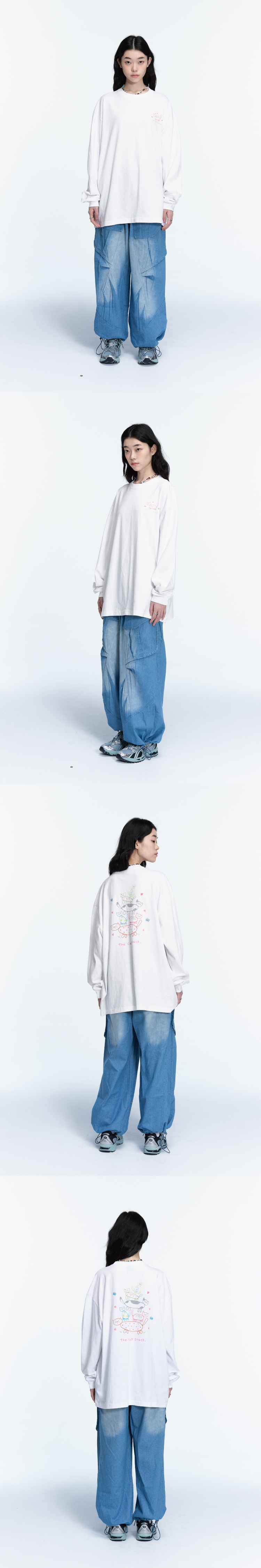CAT LONG SLEEVE - 2 COLORS WHITE
