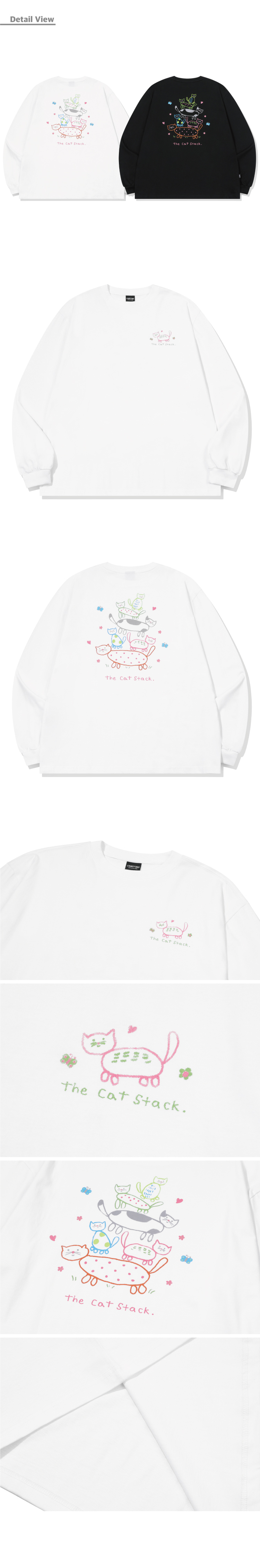 CAT LONG SLEEVE - 2 COLORS WHITE