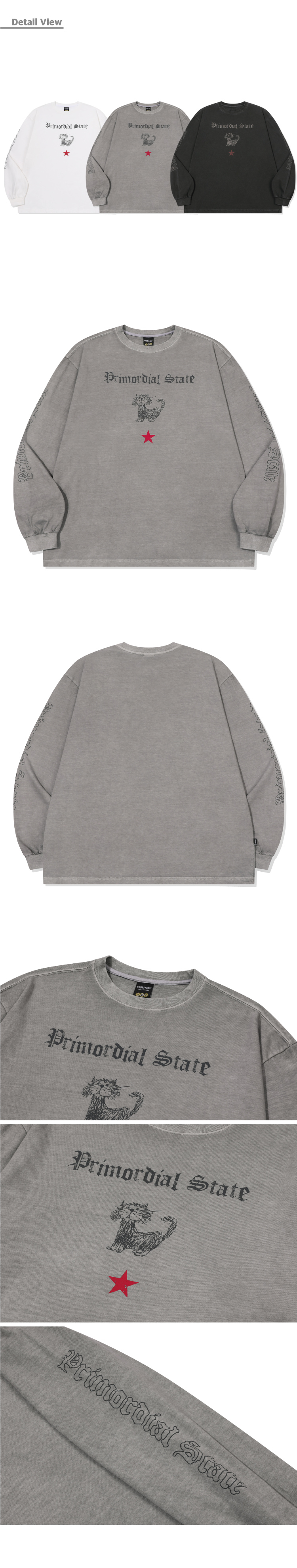 PRIMORDIAL LONG SLEEVE STAR - 3 COLORS GREY