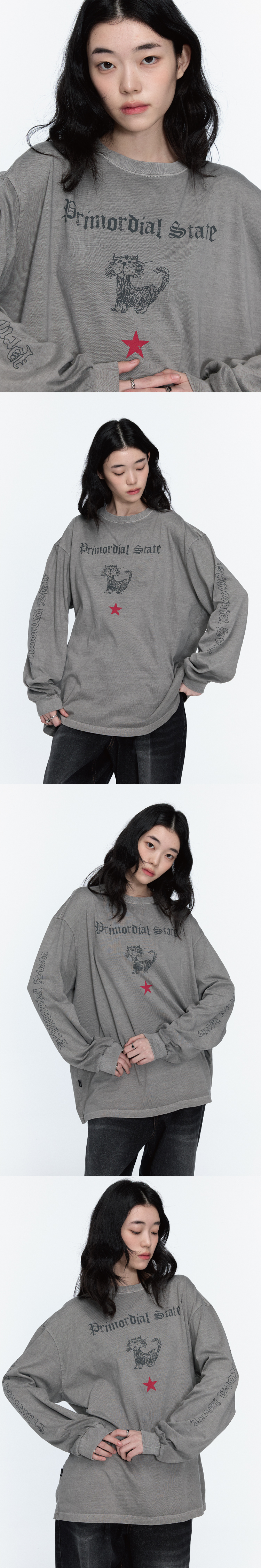 PRIMORDIAL LONG SLEEVE STAR - 3 COLORS GREY
