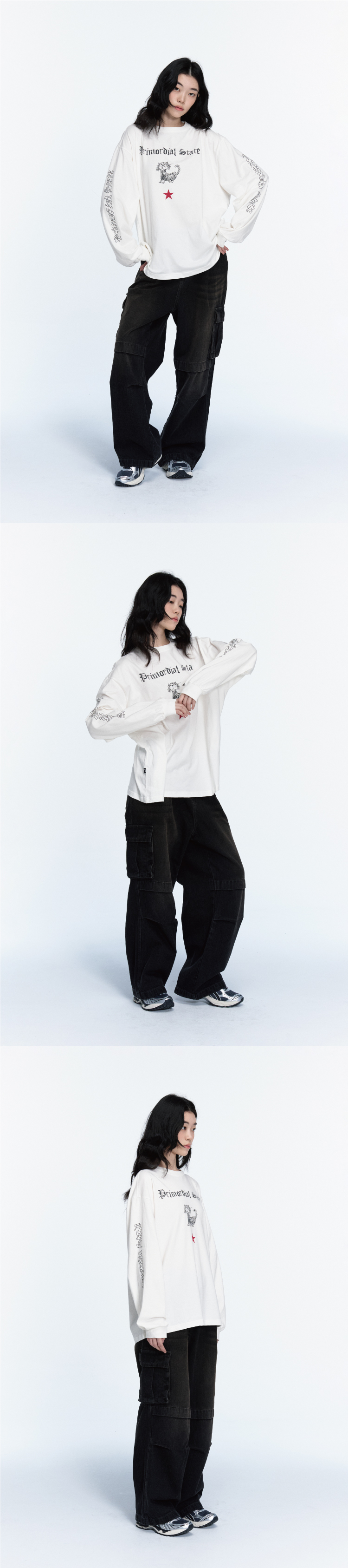 PRIMORDIAL LONG SLEEVE STAR - 3 COLORS WHITE