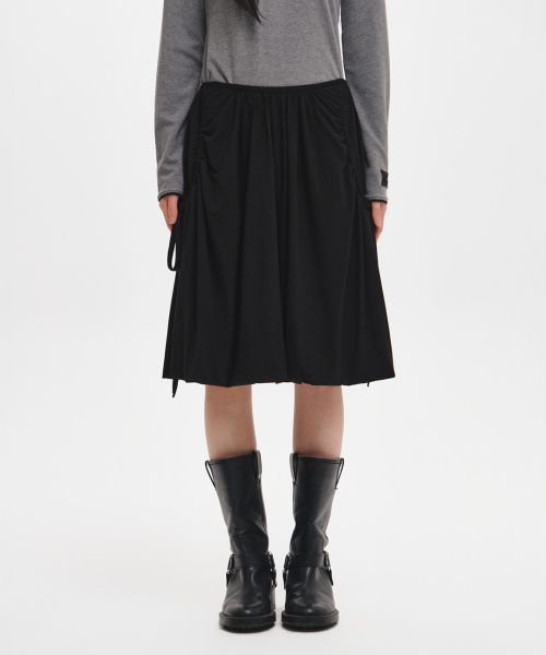 Jersey Balloon Midi Skirts [BLACK] / GF3LSK503 thumbnail 7