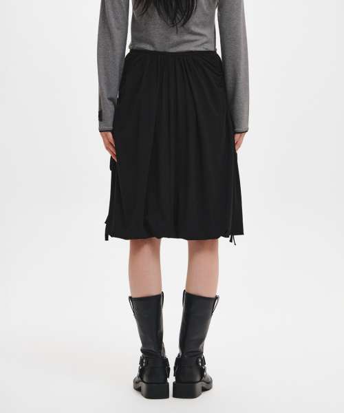 Jersey Balloon Midi Skirts [BLACK] / GF3LSK503 thumbnail 8