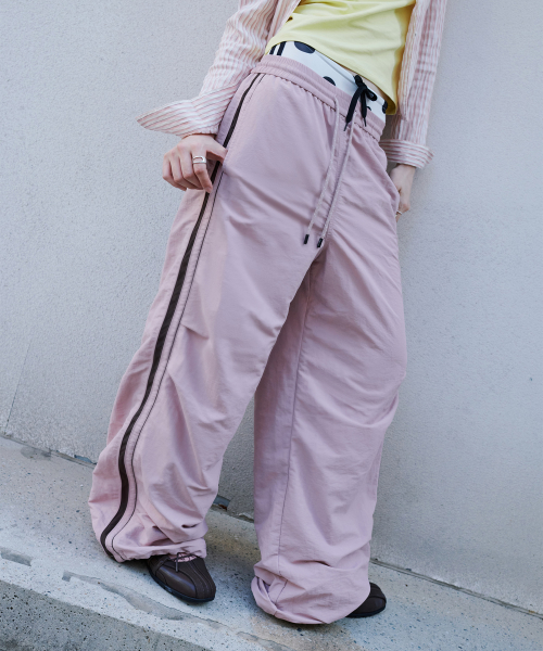 PIPING TRACK PANTS - 2 colors