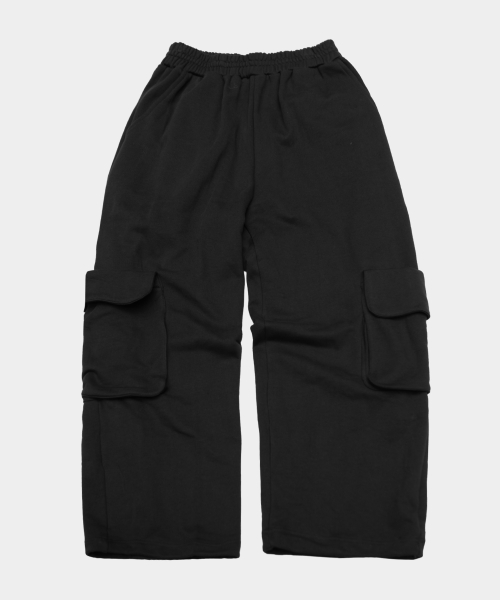 FOUR SEASON Some Star Embroidered Detail Oversized Wide Sweat STRING Training Pants_2COLOR thumbnail 4