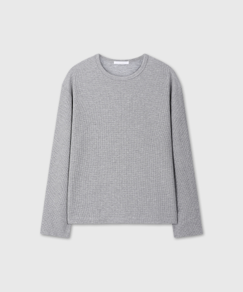 UNIFORM WAFFLE LONG SLEEVE (MELANGE GRAY)