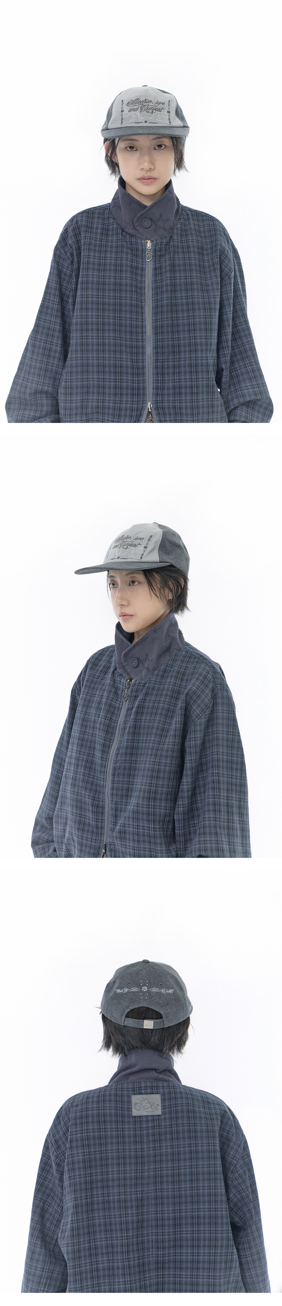 WASHED ORNAMENTS CAP - 2 COLORS CHARCOAL