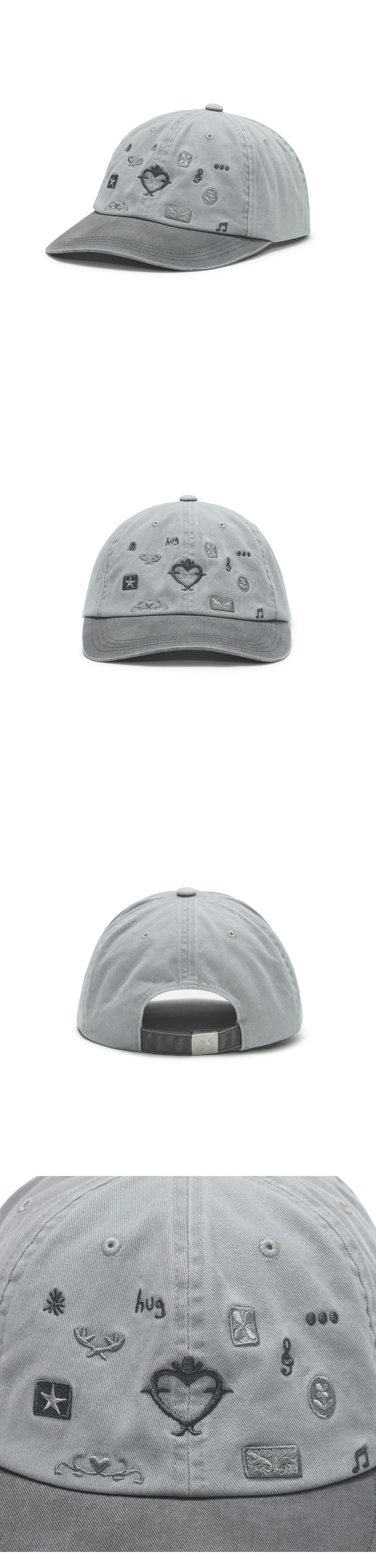 WASHED BALL CAP - 2 COLORS GREY