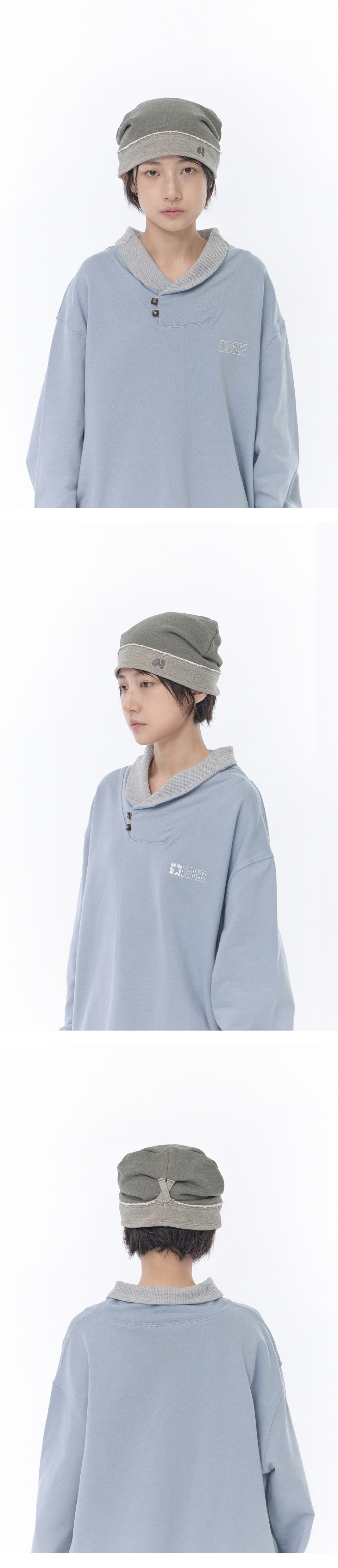STRAP BEANIE - 3 COLORS KHAKI