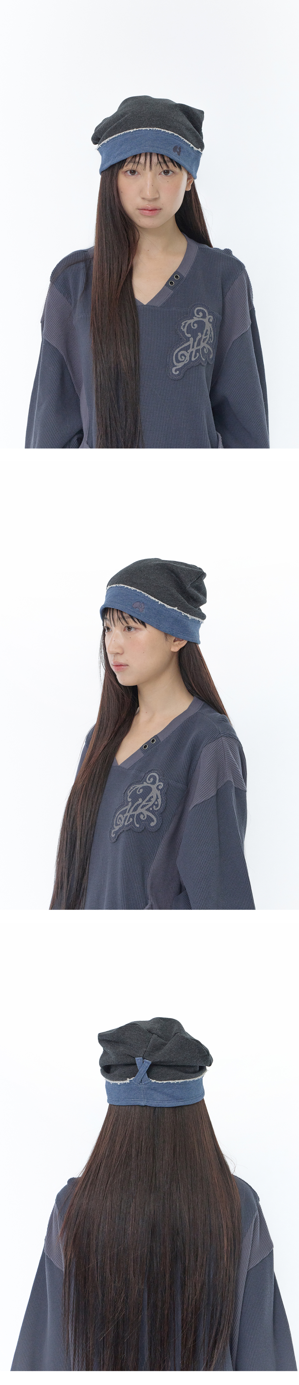 STRAP BEANIE - 3 COLORS BLACK
