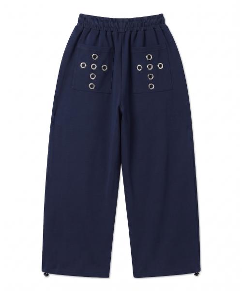 Double Cross Eyelet Curved Balloon Pants 3color thumbnail 6