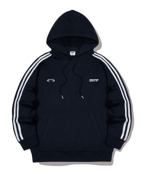 Double Strip Track Oversized Hood T-Shirt 4 Color [DIFI_6003] thumbnail 4
