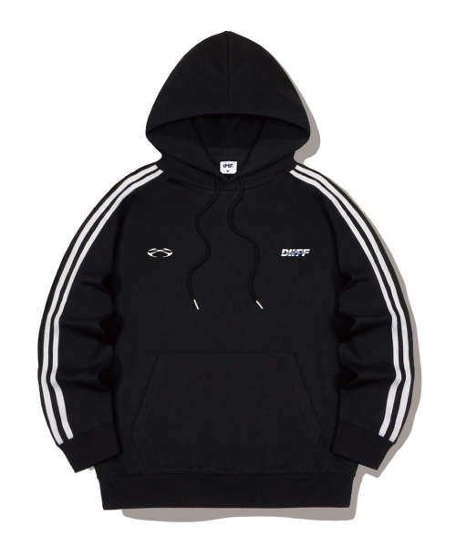 Double Strip Track Oversized Hood T-Shirt 4 Color [DIFI_6003] thumbnail 5