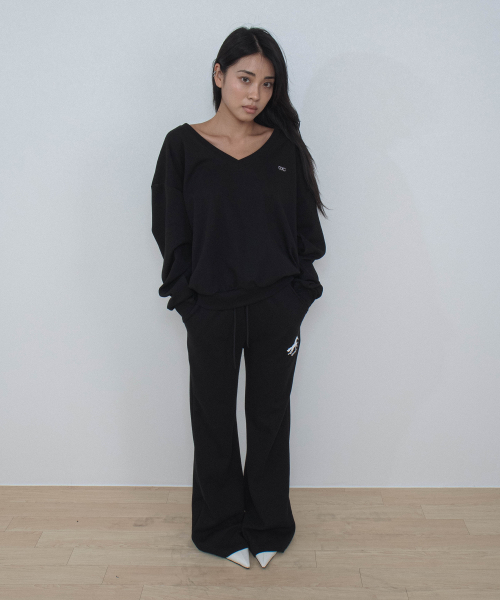 NYEONGI X CHICKS Instinct Slim Bootcut Pants in Black thumbnail 4