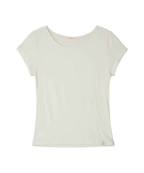 Essential Angora Half Tee - Ivory thumbnail 2