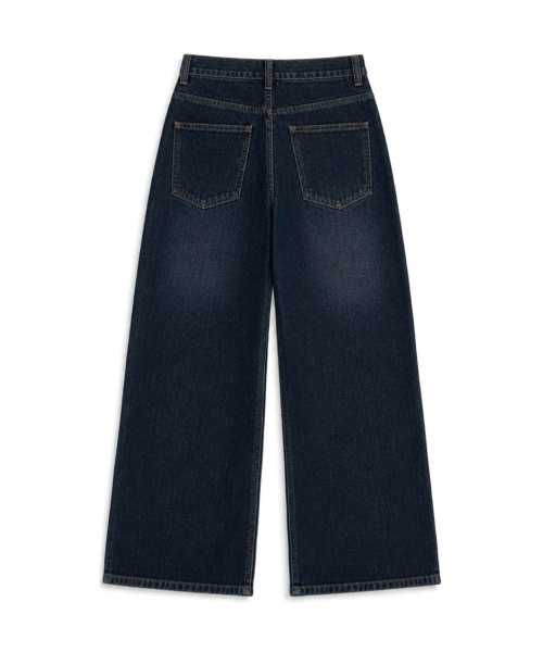Haon Loose Fit Washed Long Wide Denim Pants 1 Color [ANBD_6037] thumbnail 3