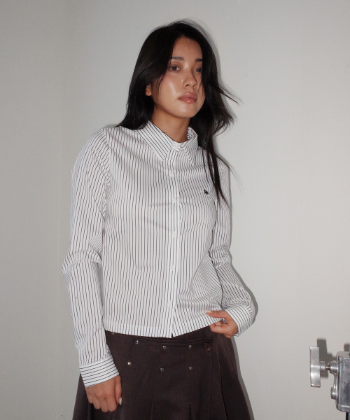 Pinstripe Slim-Fit Shirts Ai thumbnail 2