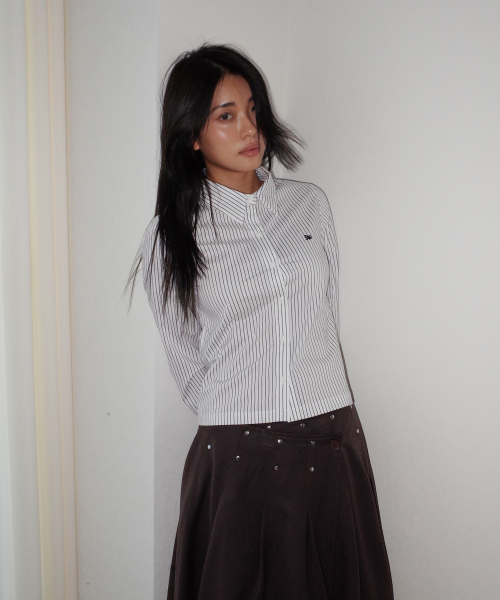 Pinstripe Slim-Fit Shirts Ai thumbnail 3