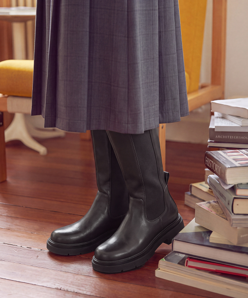 Everyday Mason Double Platform Chelsea Long Boots ED2675 thumbnail 3
