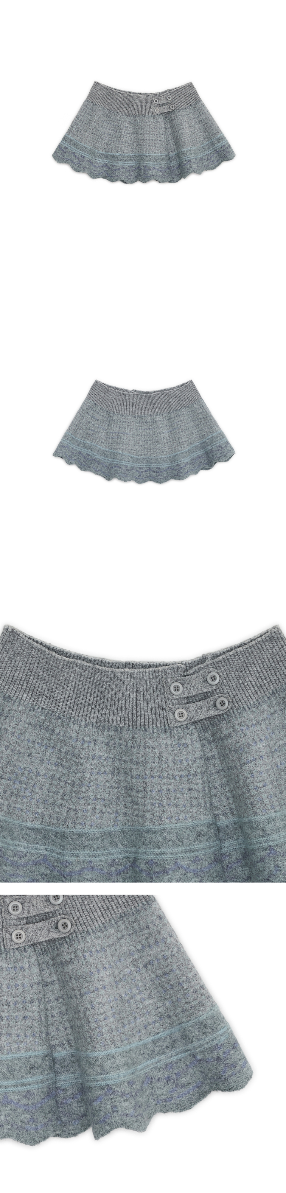 KNIT SKIRT - 2 COLORS GREY