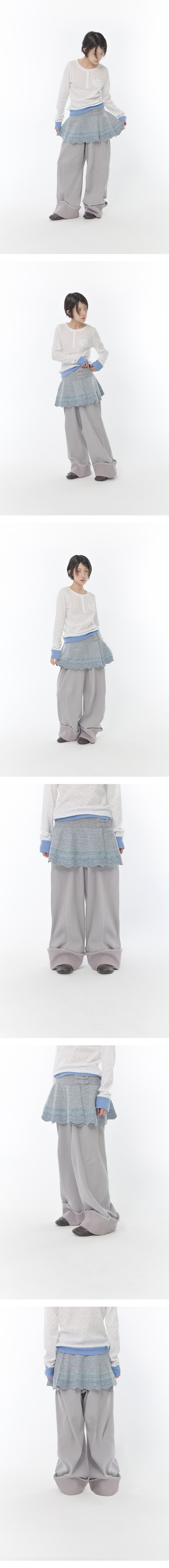 KNIT SKIRT - 2 COLORS GREY
