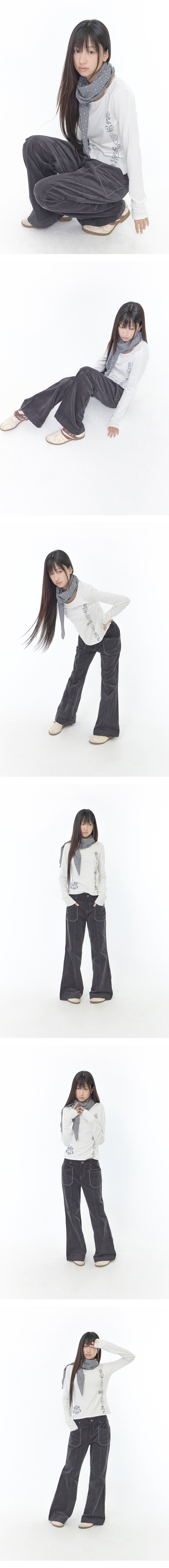 CORDUROY BOOTCUT PANTS - 2 COLORS BLACK