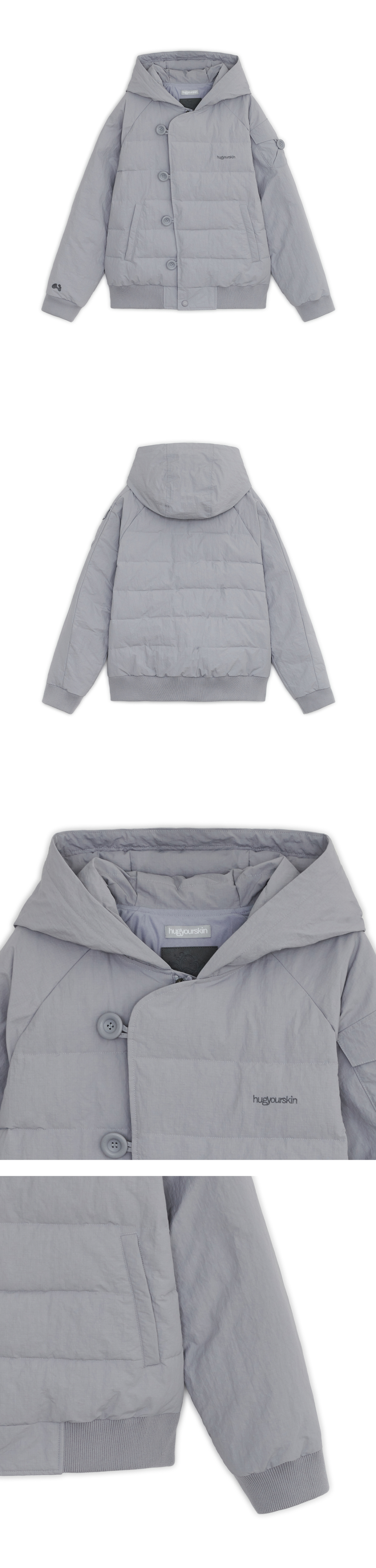 BUTTON JACKET - 2 COLORS LIGHT GREY