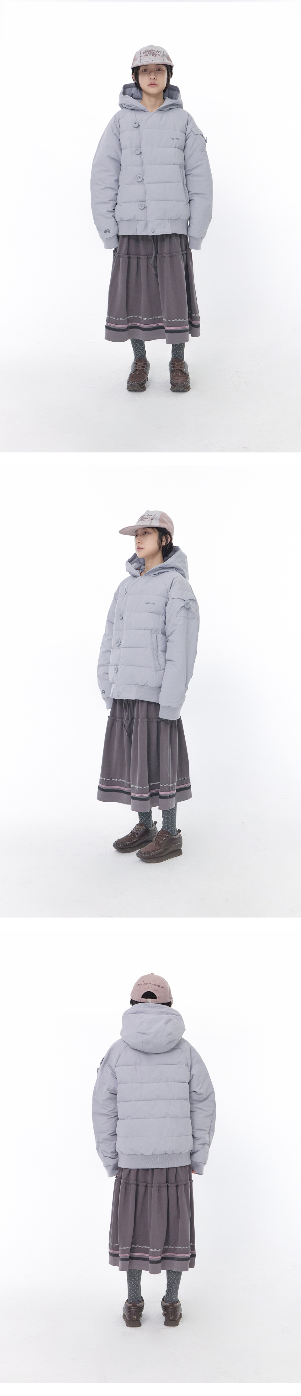BUTTON JACKET - 2 COLORS LIGHT GREY