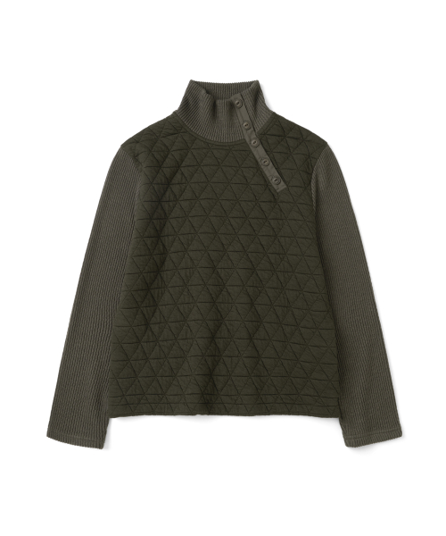 TCM quilted highneck long sleeve (khaki)