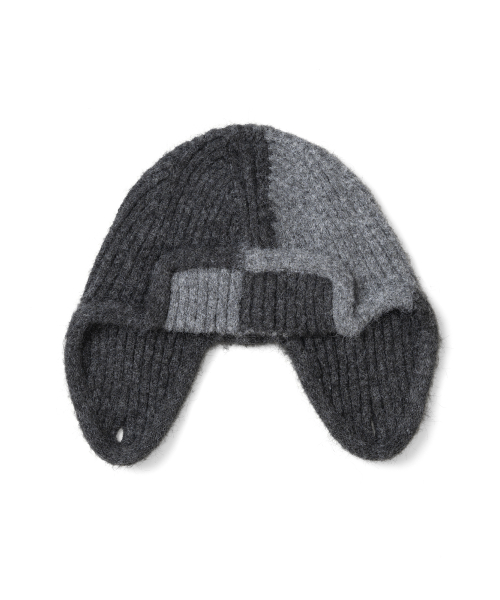 TCM two tone earflap beanie (charcoal)