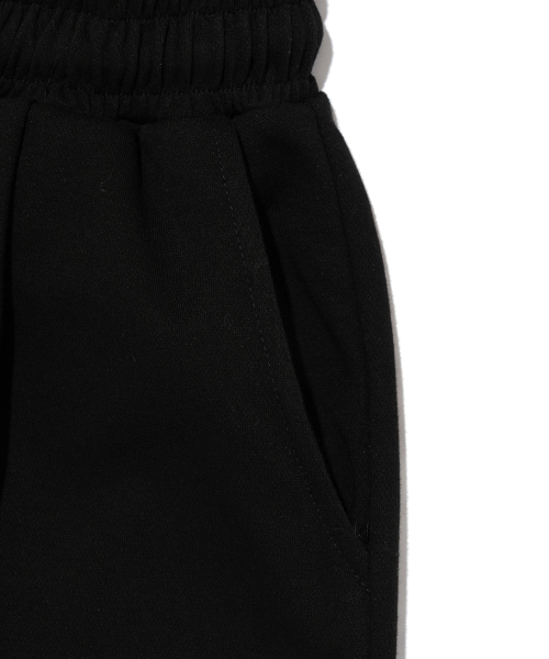 Soft Solid Pintuck Cotton Shorts (Black) thumbnail 5