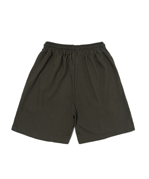 Soft Solid Pin-Tuck Cotton Shorts (Khaki) thumbnail 2