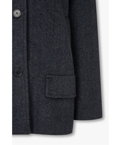 High-Neck Short Coat _Charcoal_ 9196413113 thumbnail 5