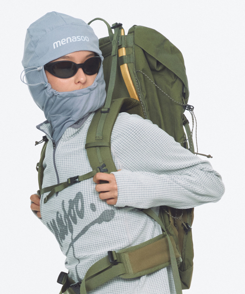 Fleece Lined Balaclava Neck Warmer_Blue Gray